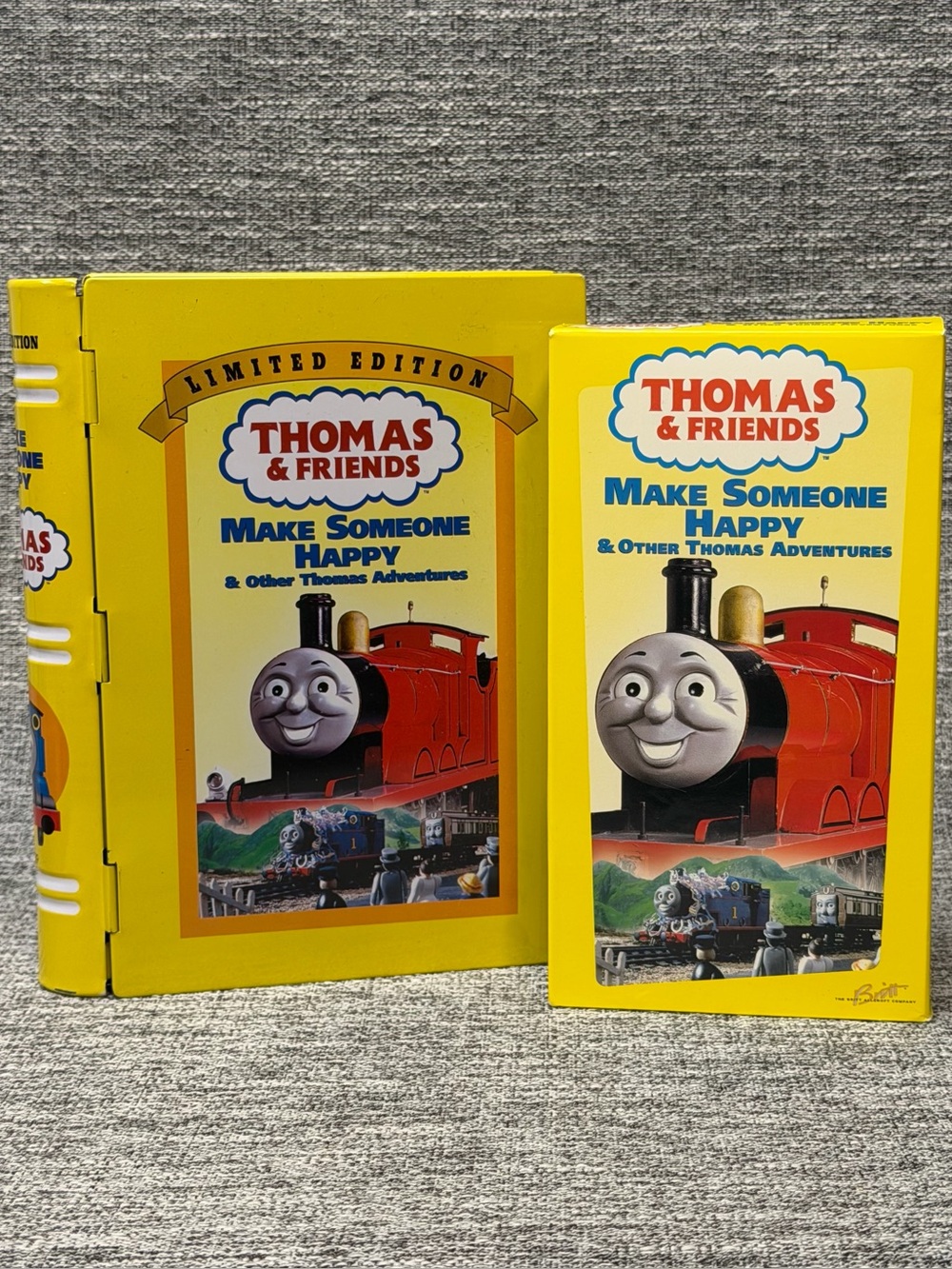 Thomas & Friends Make Someone Happy VHS Movie VCR Video Tape Limited Edition Tin